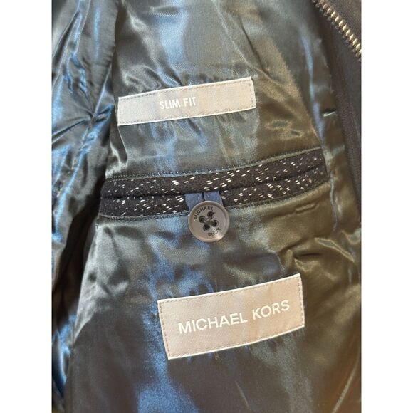 Michael Kors Pike Overcoat Men’s 44R Black Classic Fit Wool-Blend Long Coat NWT - Picture 8 of 11